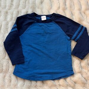 Hanna Andersson Navy and Blue Long Sleeve Tee